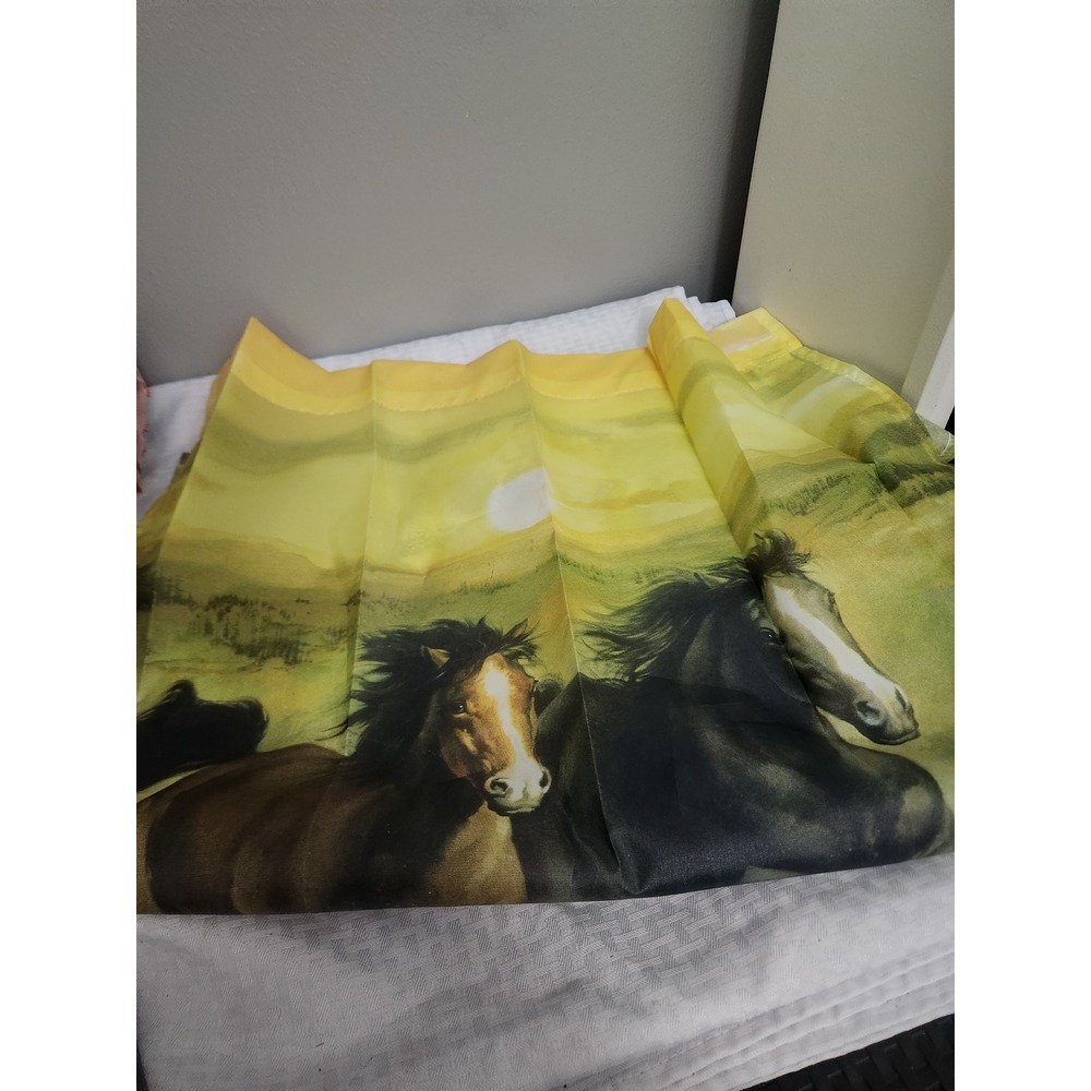 Vintage 2002 Luis Bargallo Wild Horse Curtain Panel 26x36 Applejack Licensing